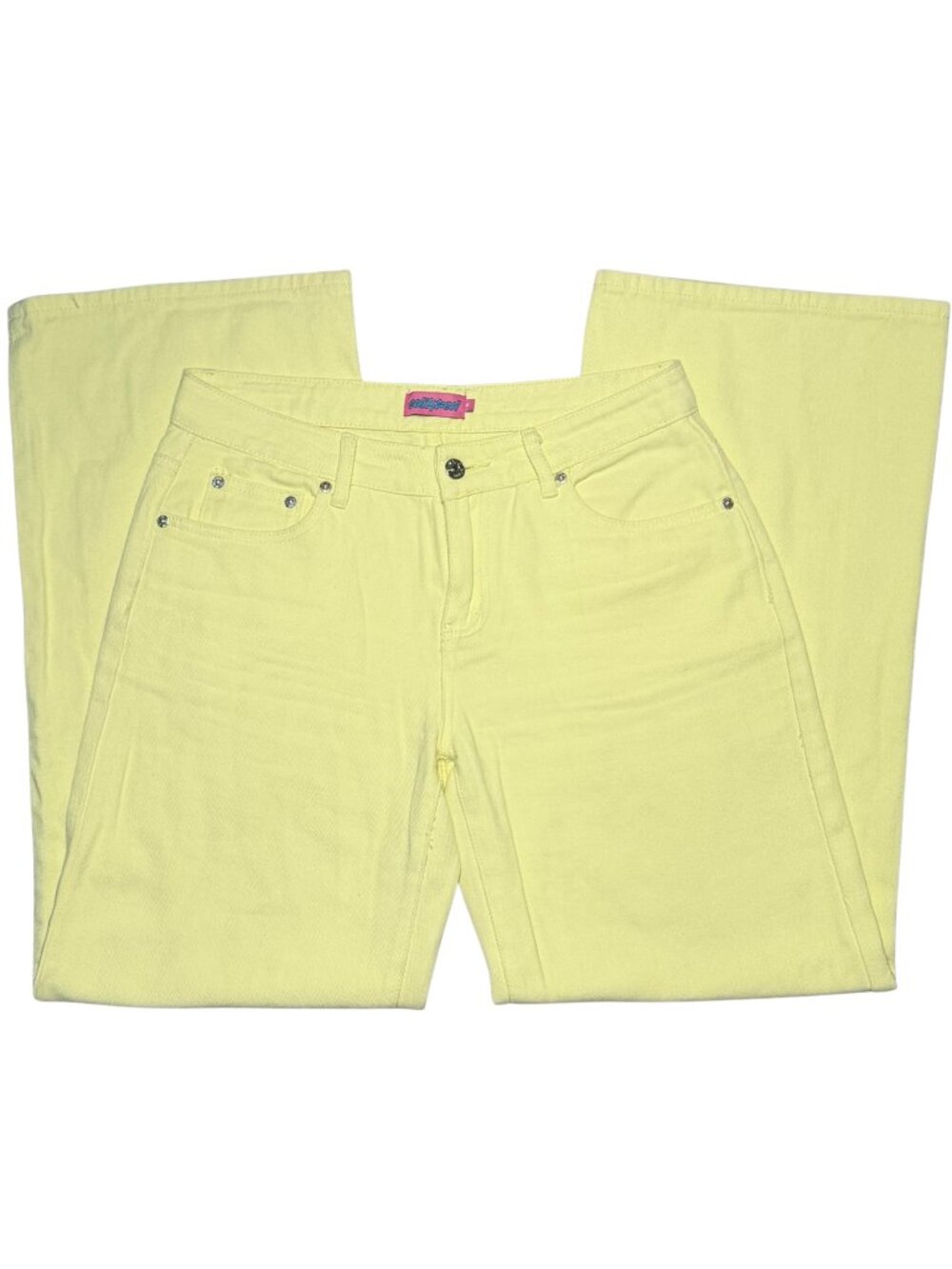 Edikted Roman Low Rise Slouchy Jeans Yellow